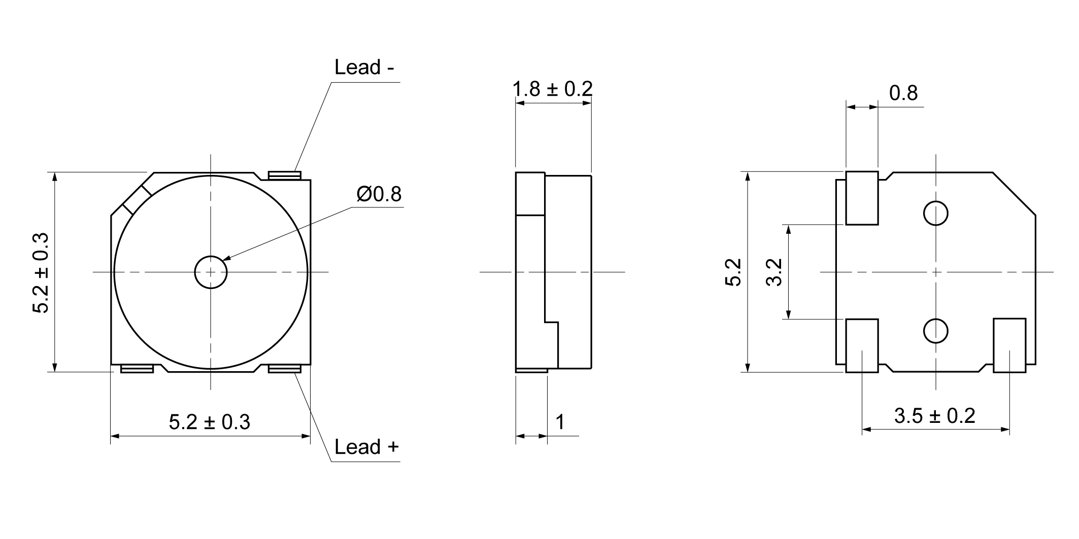 SMT5018T-40A3-12 Mechanical Drawing